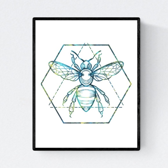 Bumblebee Abstract Art print 8x10 - Picture 1 of 2